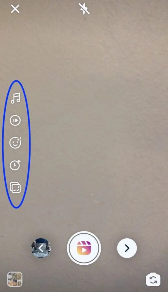 option des réels instagram