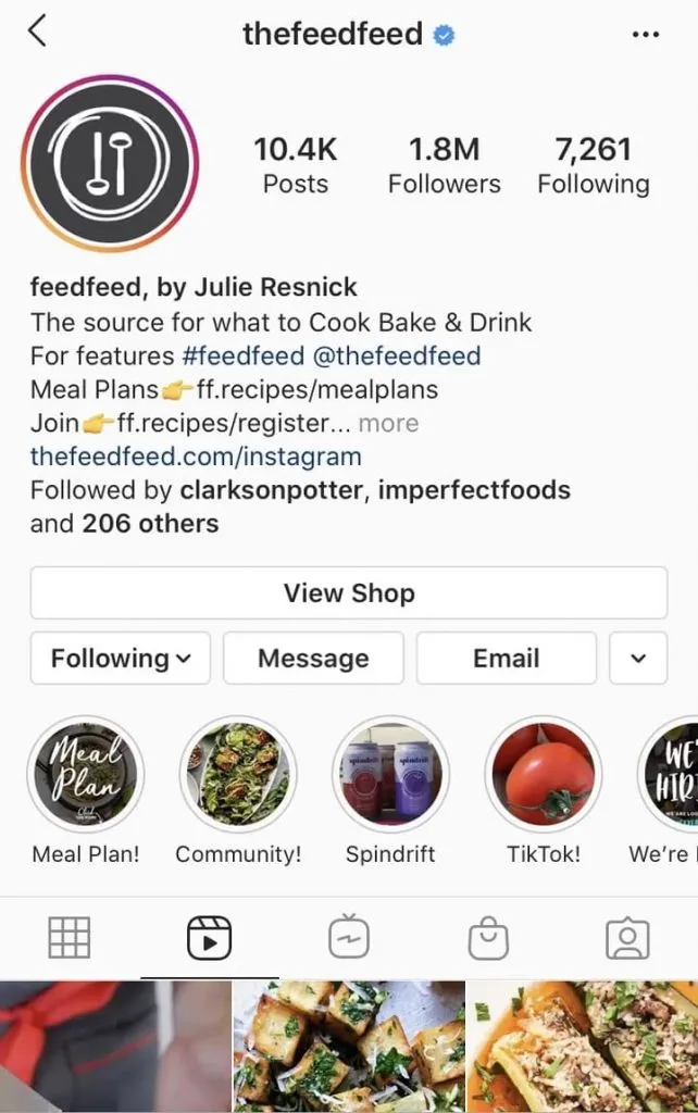 compte instagram optimisé
