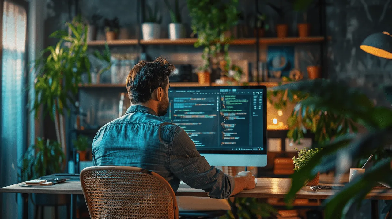 concepteur de sites web en train de faire une maintenance de site à Annecy
