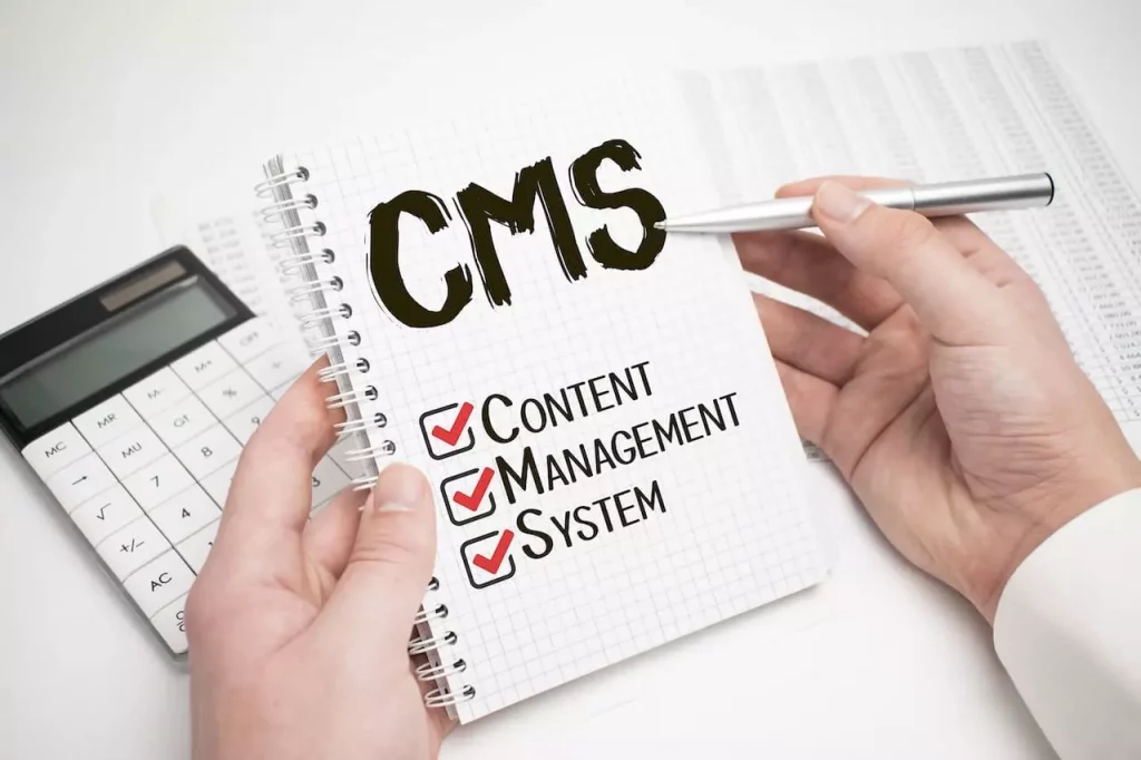 infographie qui représente un CMS wordpress